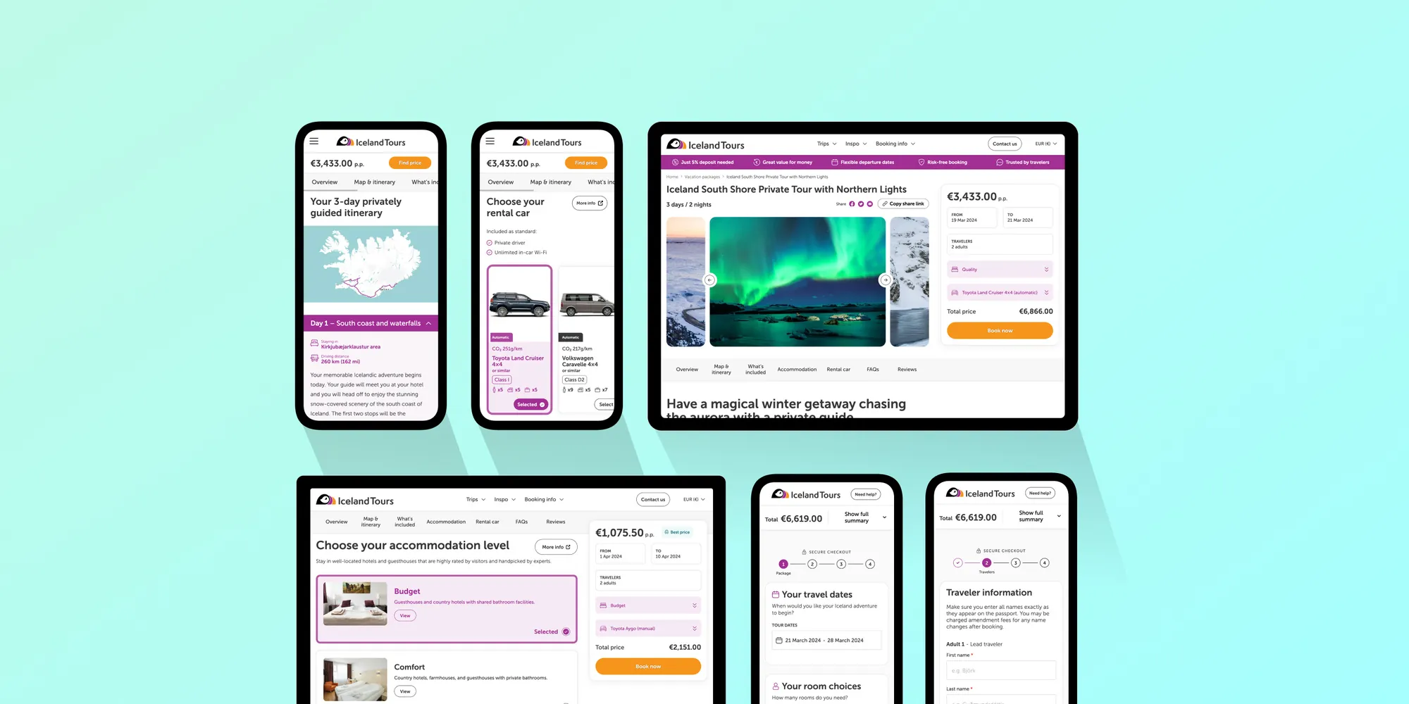 Easy to book tours through simple UX/UI Image