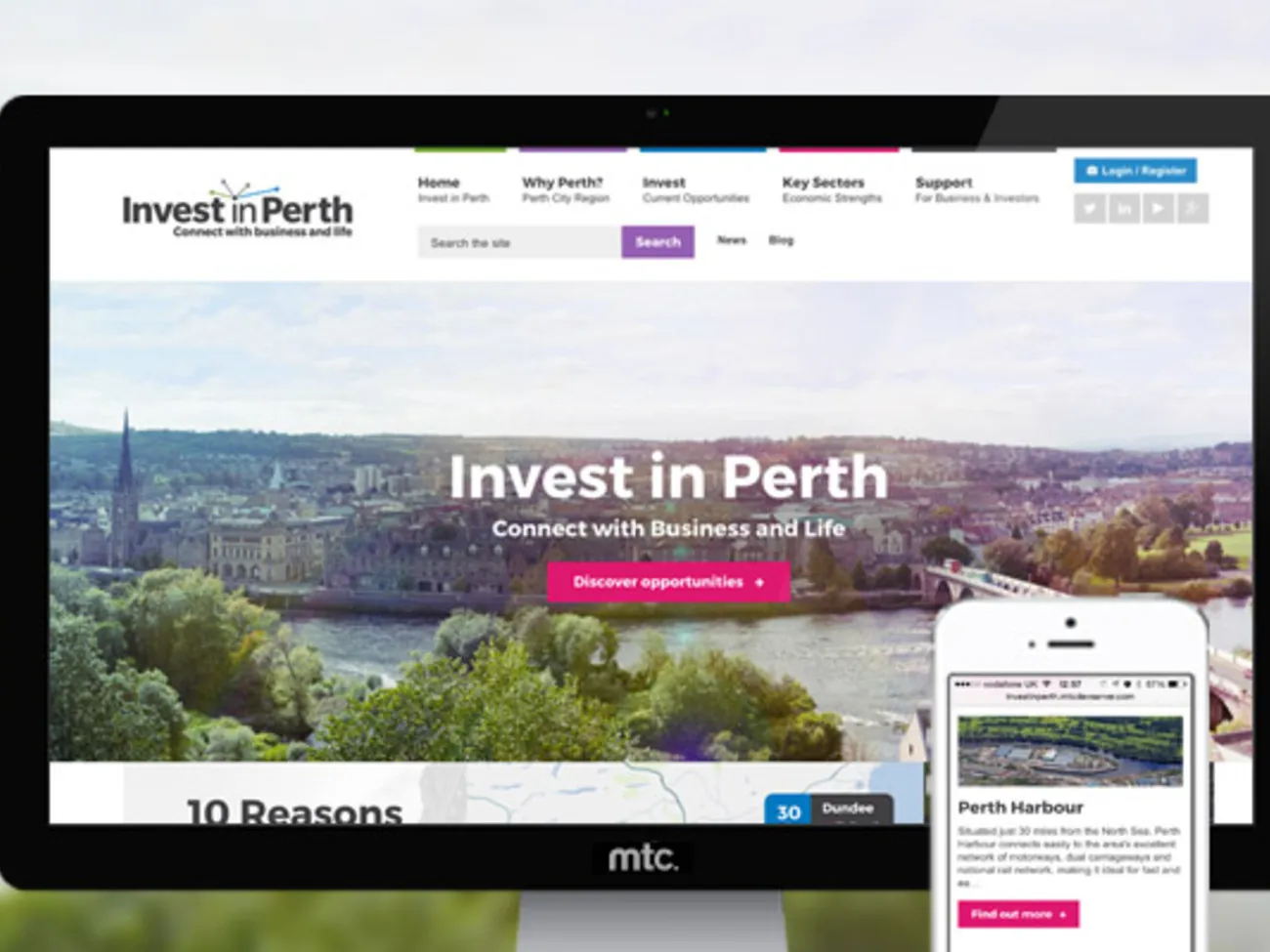 New Responsive Website Launched for Invest in Perth