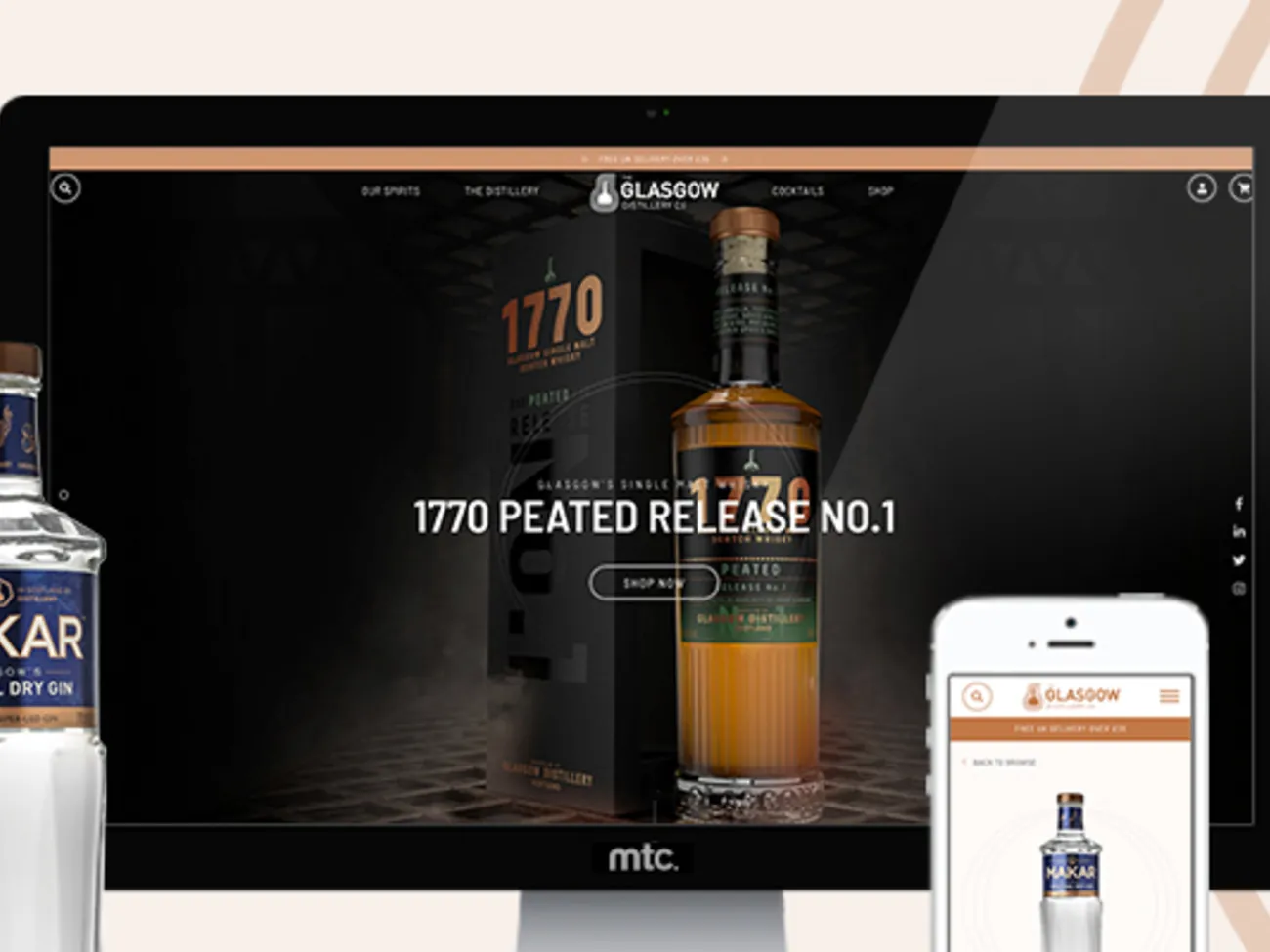 Beautiful new eCommerce website for The Glasgow Distillery Company.